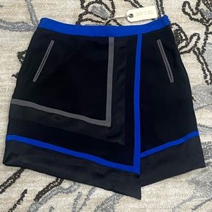 NWT Rag & Bone Black Blue Grey Skirt Size 2